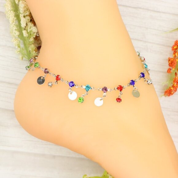 "Handmade Anklet – Elegant & Delicate Jewelry for Women | UNVRC1190 - Picture 9 of 10